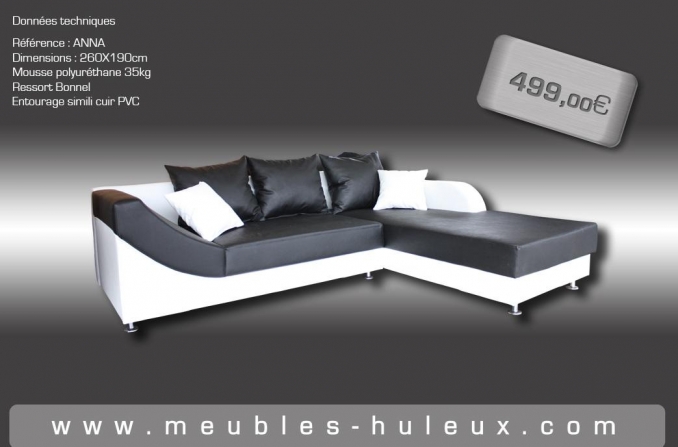 Canapé d'angle 499 euros - HULEUX NICOLE
